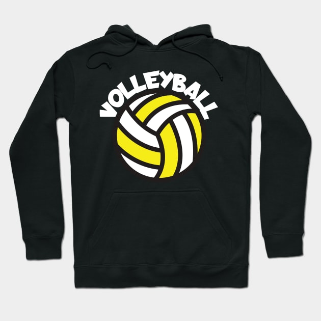 Volleyball curved Hoodie by maxcode
